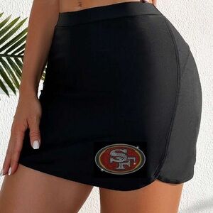 San Francisco 49ers Black Tennis Women's Skirt